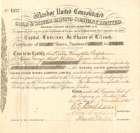 Washoe United Consolidated Gold and Silver Mining Co., Limited